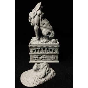 Damaged Imperial Lion Statue