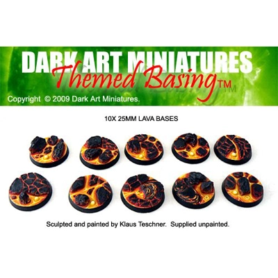 25mm Lava bases