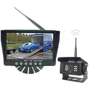 Single camera digital wireless rear view camera system with 7" monitor