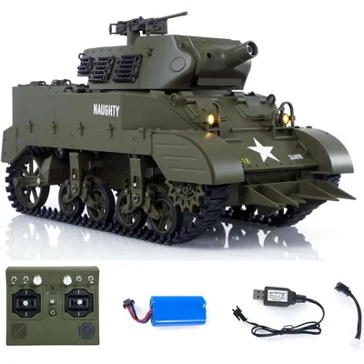 CoolBank 1/16 RC Tank M8 HMC Scott RTR Battle 360° Turret Smoke Sound