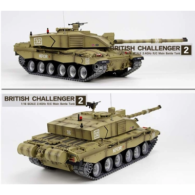 Heng Long British Challenger 2 RC Tank 1/16 - Platinum BB Shoot & IR