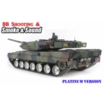 Heng Long Leopard 2A6 RC Tank 6.0S NATO Camouflage 2.4G 6.0V BB Smoke -- Platinum 1/16