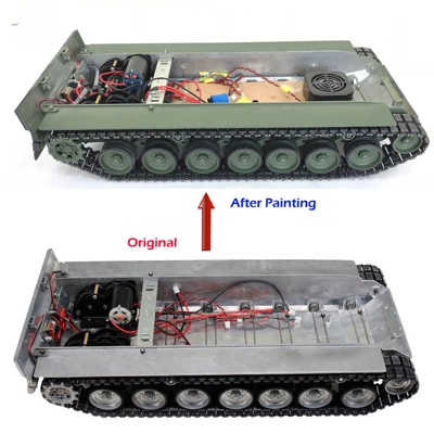 Taigen Heng Long Tank Leopard 2A6 Complete METAL Chassis METAL Low Bottom Hull