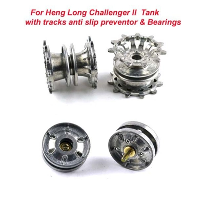 Heng Long Challenger Ⅱ Metal Driving Wheels with Anti-Slip Preventor and Metal Idlers