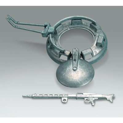 Metal hatches and MG set for Tiger 1 late version scale 1/16