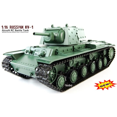 Heng Long 2.4G radio control Russian KV-1 on 1/16 scale smoking +engine sounding + BB shooting
