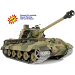 Heng Long RC Tank 1/16 King Tiger Cannon Smoking / 360 Turret Rotate Metal Track