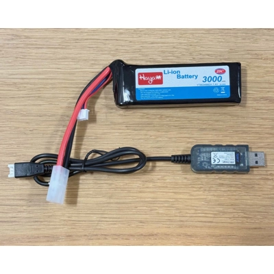 Heng Long Torro Taigen Tamiya 1/16 RC Tank Upgraded Battery 3000 Mah 7.4V  Li-Ion with USB Charger