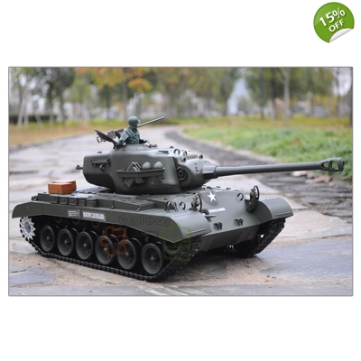 2.4G Heng Long 1/16 Pershing Snow Leopard RC tank with BB shooting / Smoking / Engine Sounding