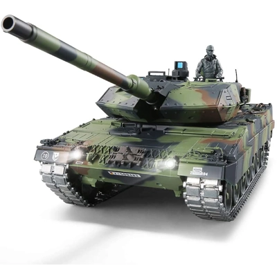 Heng long Leopard 2 A6 Battle Tank --- Pro Version Metal Gears & Tracks -- BB & IR Battle 7.0 v