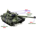 1/16 RC Tank Model Chieftain MK10 Barrel Smoking / Barrel Recoil / 360° Turret Ultimate Edition