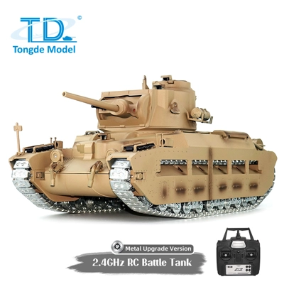 PRE Order Tongde 1/16 RTR RC Military Tank Matilda III IV 320 Degree IR Light Sound Smoke