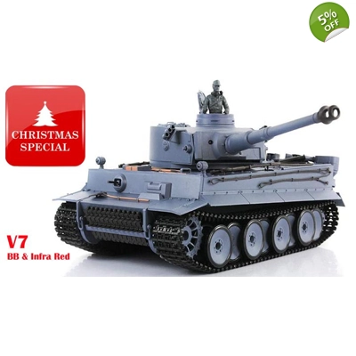 heng long 7.0 v radio control 1/16 German Tiger 1 Smoking BB shooting & Infra Red Battle 7.0V