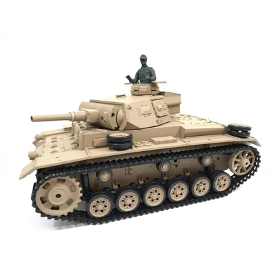 heng long 2.4G Tauch Panzer III H Type RC Battle Tank BB Shooting Smoke, Sound