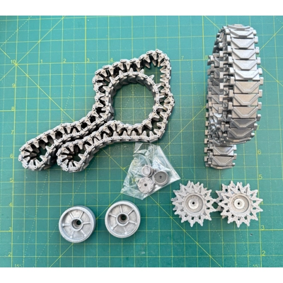 Heng Long 1/16 Sherman Upgrade Set Metal Tracks Drive Wheel Set