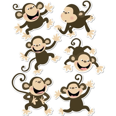 Monkeys 6" Designer Cut-Outs