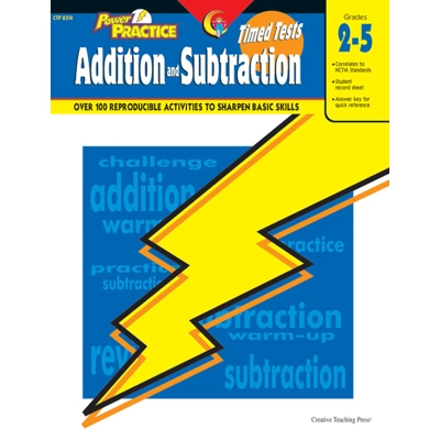 Power Practice: Math Timed Tests: Addition and Subtraction