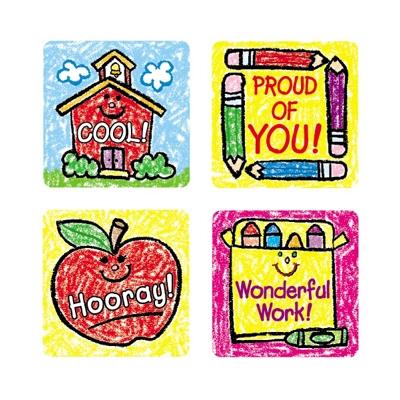 Stickers: School Days: Kid-Drawn Motivational