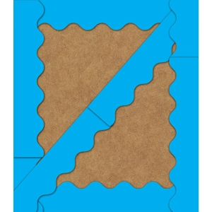 Blue Scalloped Border