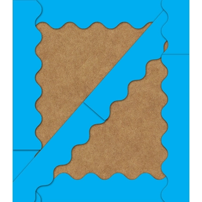 Blue Scalloped Border