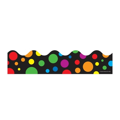 Big Rainbow Dots Scalloped Border