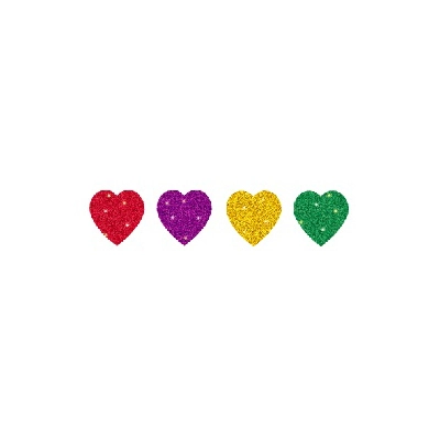 Multicolor Heart Dazzle Chart Seals