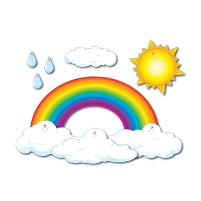 Big Rainbow Bulletin Board Set