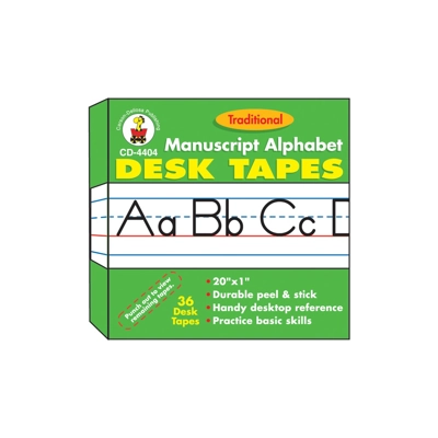 Manuscript Alphabet Traditional Desk Tape