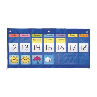 Weekly Calendar with Weather Pocket Chart