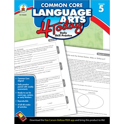 Common Core Language Arts 4 Today Book Gr. 5