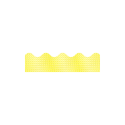 Yellow Sparkle Scalloped Border