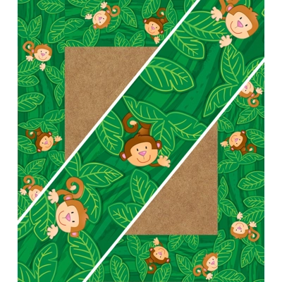 Monkeys Straight Border