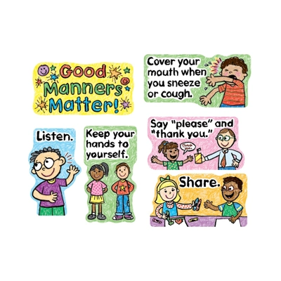 Good Manners Matter: Kid-Drawn Mini Bulletin Board Set