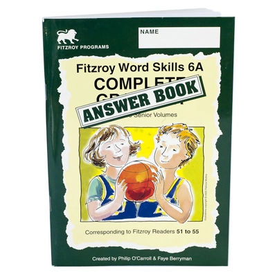 FITZROY WORD SKILLS ANSWER BOOK 6A [NOW IN CD W/ PDF FORMAT]