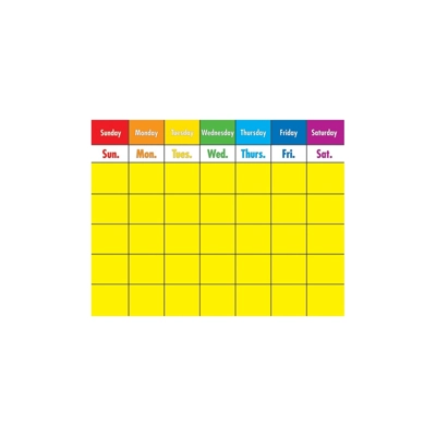 Colorful Calendar Laminated Chartlet