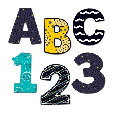 Black, White & Bold 4" EZ Letters
