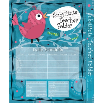 Song Bird Substitute Teacher Folder