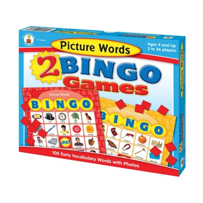 Picture Words Bingo Board Game Grade PK-1