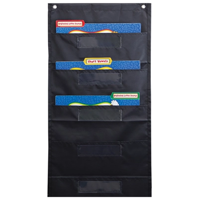 Black File Folder Storage Pocket Chart