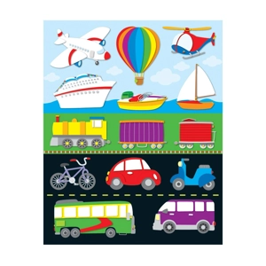 Transportation Shape Stickers