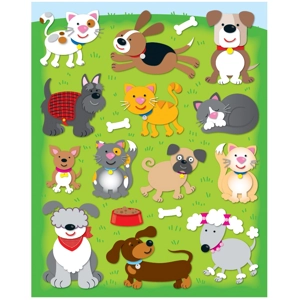 Dogs & Cats Shape Stickers