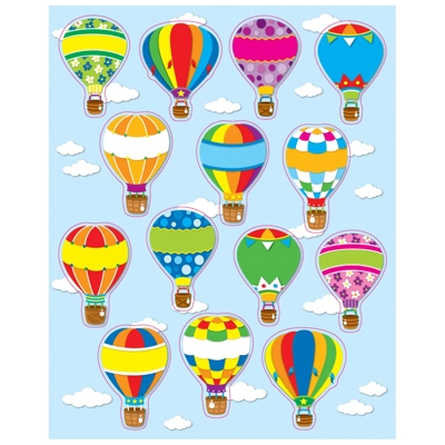 Hot Air Balloons Shape Stickers