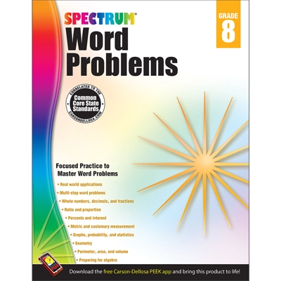 Spectrum® Word Problems Gr. 8 Book