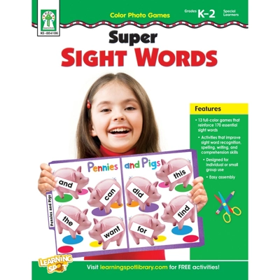 Super Sight Words Color Photo Games Gr. K–2 Book