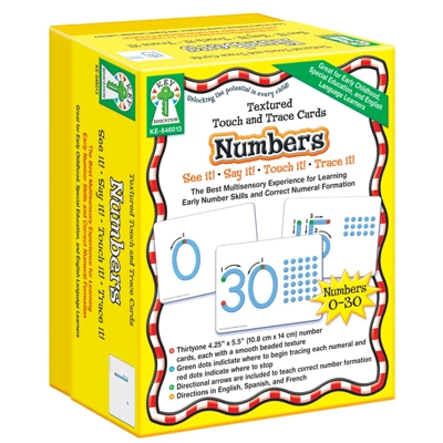 Numbers Textured Touch and Trace Cards