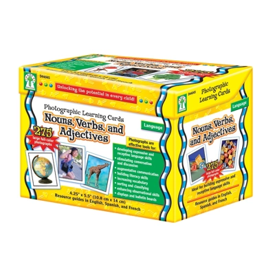 Nouns, Verbs, and Adjectives Photographic Learning Cards Set
