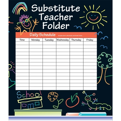 Elementary Substitute Teacher Folder Grade K-6
