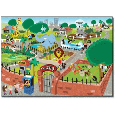 Early Years Theme: Places Posters Set of 5 – The Ocean, The Farm, The Circus, The Rainforest and The Zoo Laminated A2 595mm x 420mm