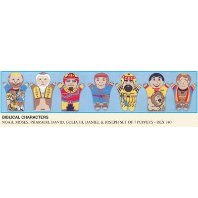 7 pc puppet set: Biblical