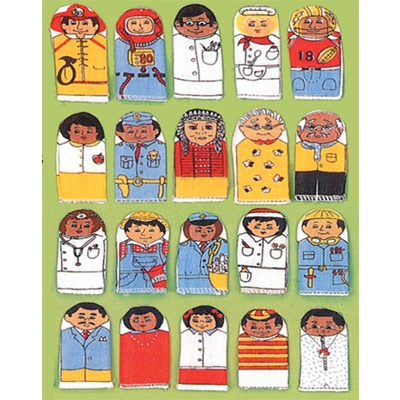 40-pc Finger Puppets set-Occupations